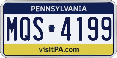 PA license plate MQS4199