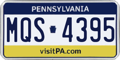 PA license plate MQS4395