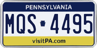 PA license plate MQS4495