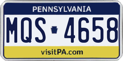 PA license plate MQS4658