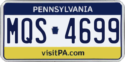 PA license plate MQS4699