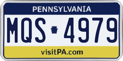 PA license plate MQS4979