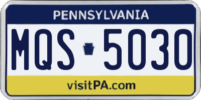 PA license plate MQS5030