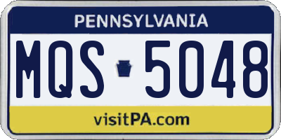 PA license plate MQS5048