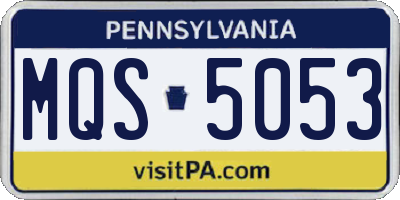 PA license plate MQS5053