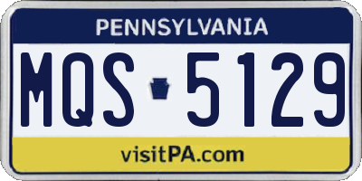 PA license plate MQS5129