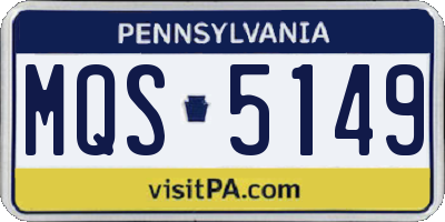 PA license plate MQS5149