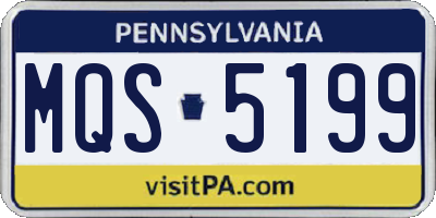 PA license plate MQS5199