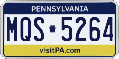 PA license plate MQS5264