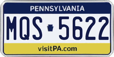 PA license plate MQS5622