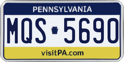 PA license plate MQS5690