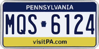 PA license plate MQS6124