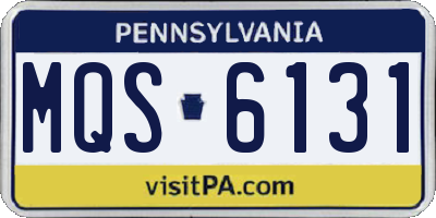 PA license plate MQS6131