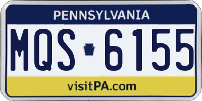 PA license plate MQS6155