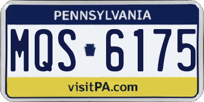 PA license plate MQS6175