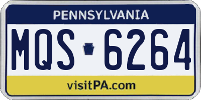 PA license plate MQS6264