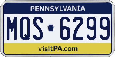 PA license plate MQS6299