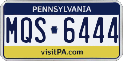 PA license plate MQS6444