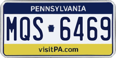 PA license plate MQS6469