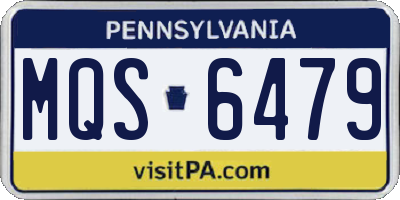 PA license plate MQS6479