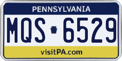 PA license plate MQS6529