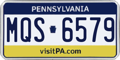 PA license plate MQS6579