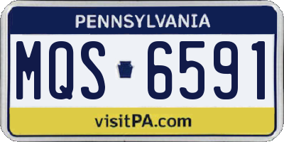 PA license plate MQS6591