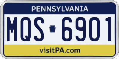 PA license plate MQS6901