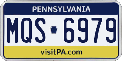 PA license plate MQS6979
