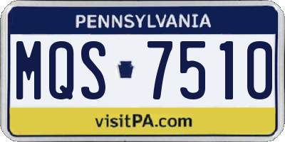 PA license plate MQS7510