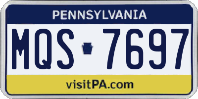 PA license plate MQS7697