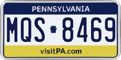 PA license plate MQS8469