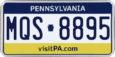 PA license plate MQS8895