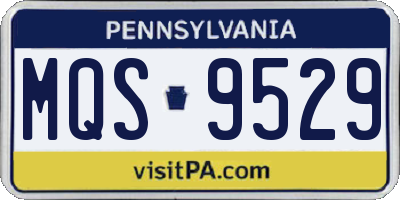 PA license plate MQS9529