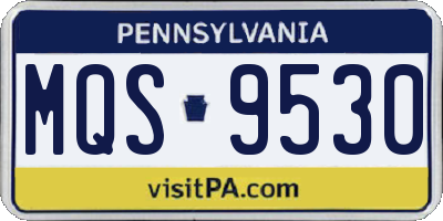 PA license plate MQS9530