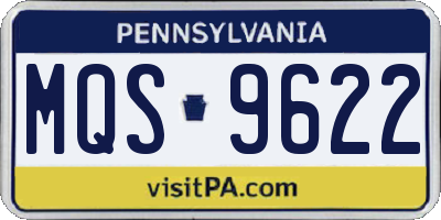PA license plate MQS9622