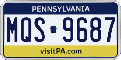 PA license plate MQS9687
