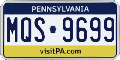 PA license plate MQS9699