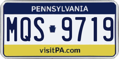 PA license plate MQS9719