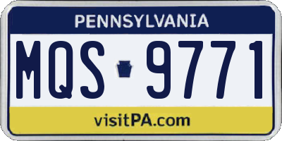 PA license plate MQS9771