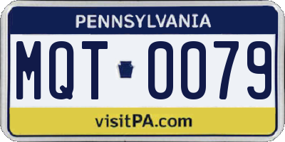 PA license plate MQT0079