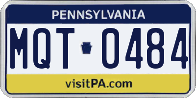 PA license plate MQT0484
