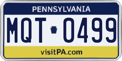 PA license plate MQT0499