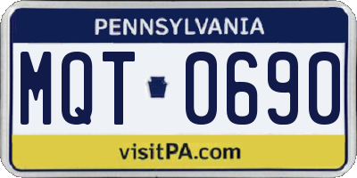 PA license plate MQT0690