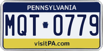 PA license plate MQT0779