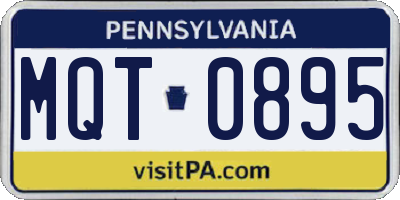 PA license plate MQT0895