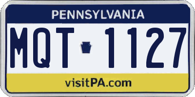PA license plate MQT1127