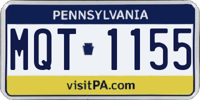 PA license plate MQT1155