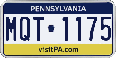 PA license plate MQT1175