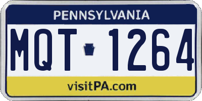 PA license plate MQT1264